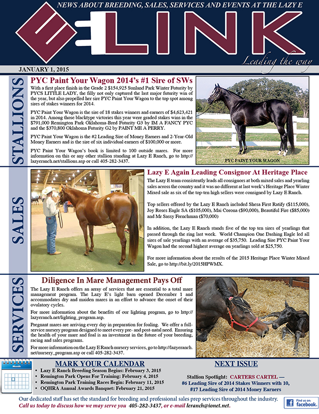 Lazy E Ranch E-Link Newsletter